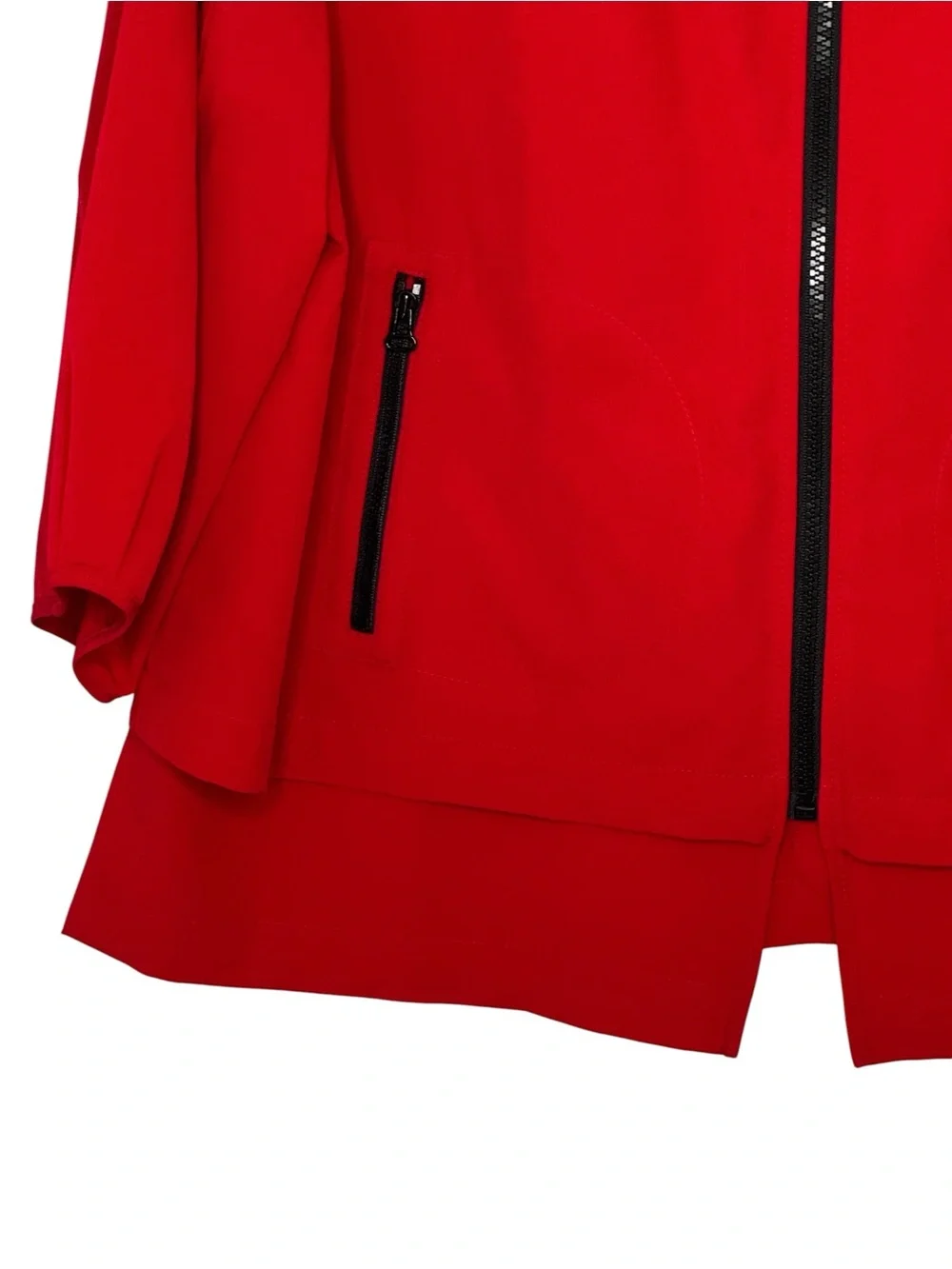 Chico’s Size 2 (Large) Red Neema Travel Athletic Zip Front Jacket w Pockets